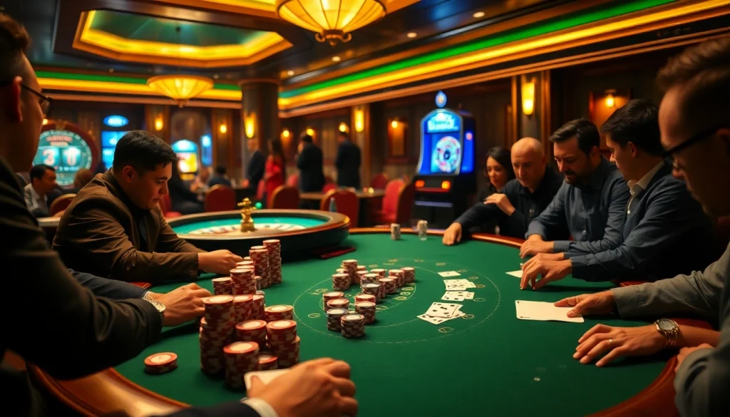 Experience the thrill of MMOO-style poker with vibrant chips and tense concentration.